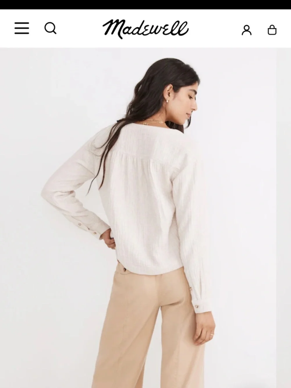 Madewell Lightspun Cardigan Top in Oatmeal Melange Size Small - Picture 13 of 15